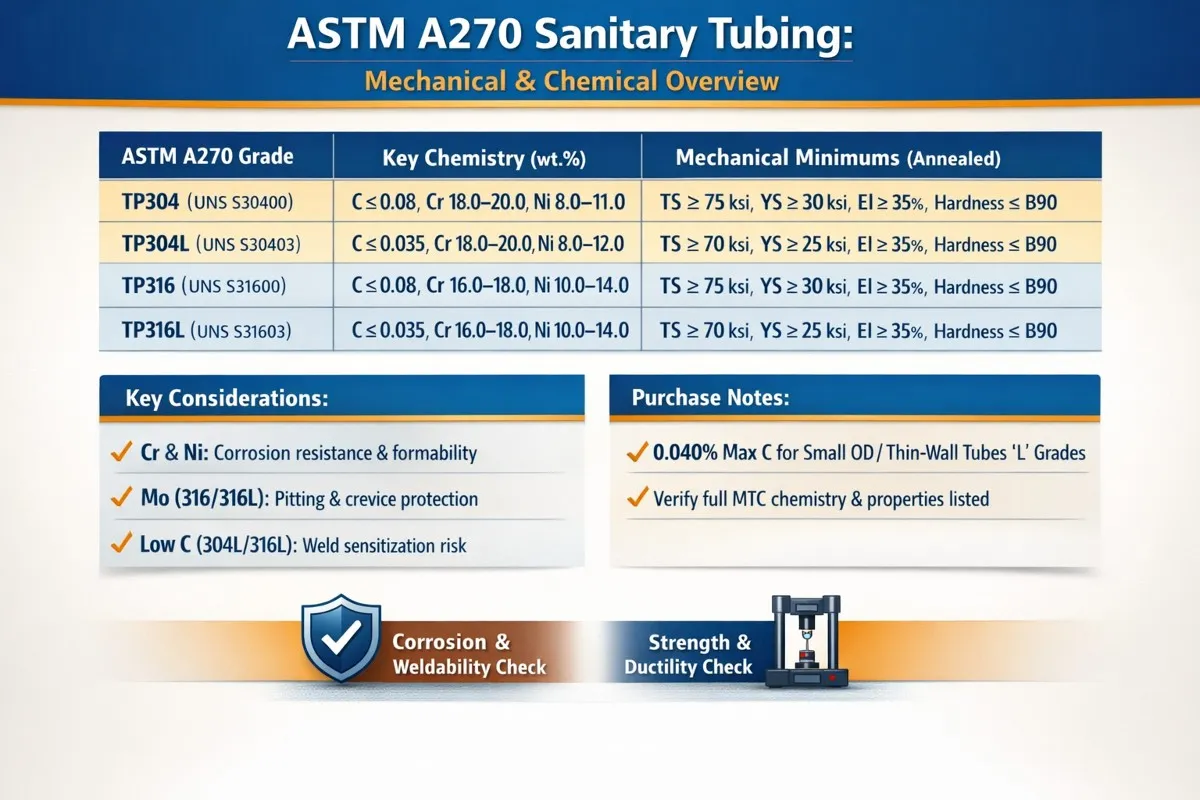ASTM A270 Mechanical Properties and Chemical Composition ASTM A270 Mechanical Properties and Chemical Composition