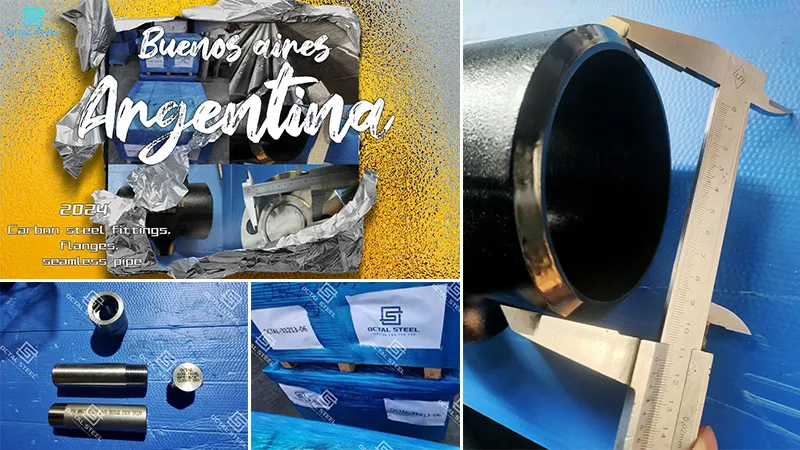 Carbon Steel Fittings Flanges Seamless Pipe Delivery to Argentina Carbon Steel Fittings Flanges Seamless Pipe Delivery to Argentina